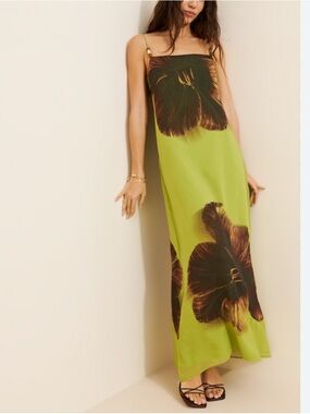 Anthropologie Summer Away Brava Maxi Spaghetti Straps Dress size XS